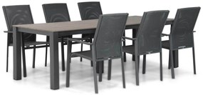 Tuinset 6 personen 240 cm Aluminium/textileen Grijs Presto Ricadi/Valley