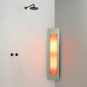 Sunshower Round Plus Medium Sand White infraroodlamp en UV 33x140x10cm hoekopbouw