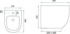 Wandbidet Rea Carlo Mini Black