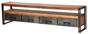 Tv-meubel Hout Met Metaal 200 Cm - 200x40x55cm.
