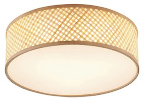 Oosterse plafondlamp bamboe naturel 40cm - Tremmo