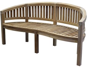 Showroommodel vergrijst Bananen tuinbank 150 cm rechte rugleuning teak