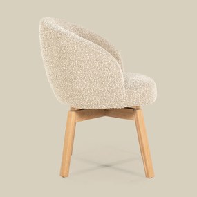 Eleonora Livia Eetstoel Hout Frame Taupe