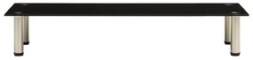 vidaXL Tv-meubel 100x35x17 cm gehard glas zwart