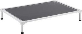 VEVOR Verhoogd hondenbed voor grote honden, draagbare verhoogde hondenligstoel met aluminium buisframe en ademend Teslin-gaas, verkoelend hondenbed voor binnen/buiten, maat L, grijs