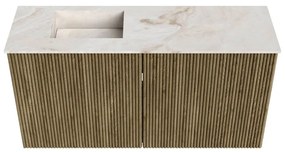Mondiaz Joya DLux 80cm toiletmeubel dusk met wastafel faye links 1 kraangat frappe