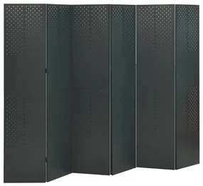 vidaXL Kamerschermen 2 st met 6 panelen 240x180 cm staal antraciet