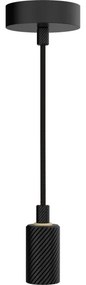 Plafondlamp Alix Wave zwart E27