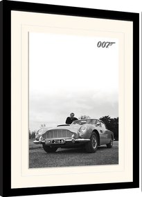 Ingelijste poster James Bond - Connery B+W