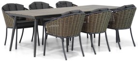 Tuinset 6 personen 240 cm Wicker Grijs Santika Furniture Santika Tika