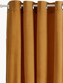 Fluwelen dim-out gordijnen Nora met ringen, 2-delig, B 140 cm