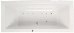 Lambini Designs Cube bubbelbad 190x90cm elektronisch 12 aerojets chroom