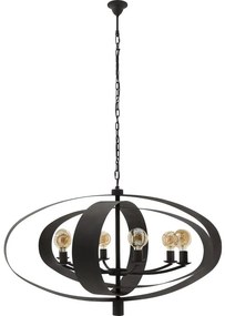 Goossens Excellent Hanglamp Dauphine, Hanglamp met 8 lichtpunten + 1 led onderspot