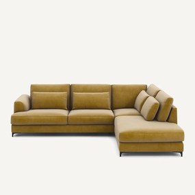 Omvormbare hoekbank rechts, fluweel, Marsile