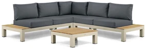 Loungeset 5 personen Aluminium/Teak Taupe Lifestyle Garden Furniture Vittoria