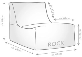 Zitzak Stoel Rock Korfu Outdoor - Antraciet