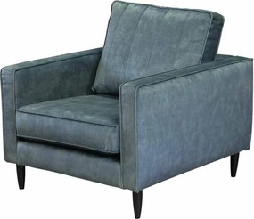 Fauteuil - Linje - velours Adore blauw 158