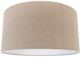 Stoffen lampenkap beige met teddy stof 50/50/25