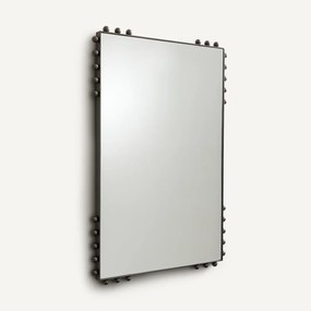 Marmeren spiegel, afwerking nikkel lak, H96 cm, Arama