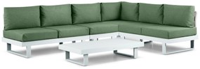 Hoek loungeset 6 personen Aluminium Wit  Lifestyle Garden Furniture Lorenzo
