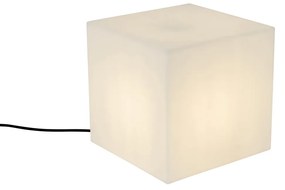 Moderne buitenlamp wit 30 cm vierkant IP44 - Nura Modern E27 IP44 Buitenverlichting