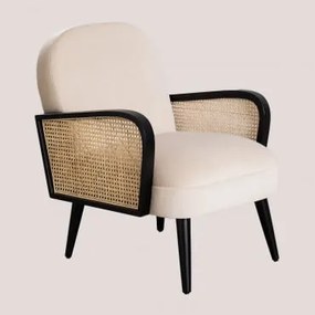 Fluwelen fauteuil Icon Beige – crème - Sklum