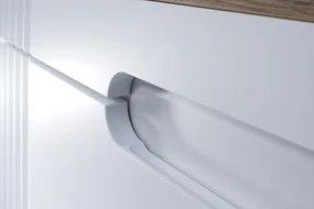 Comad Fiji onderkast met ribbelfront 100cm wit