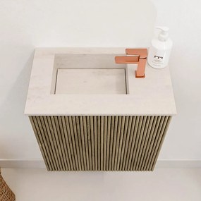 Mondiaz Joya DLux 40cm toiletmeubel dusk met wastafel faye links 1 kraangat meli