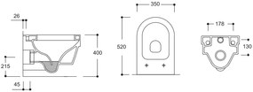 Badstuber Jade hangend toilet met softclose zitting