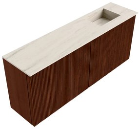 Mondiaz Joya DLux 100cm toiletmeubel ruby met wastafel faye rechts 1 kraangat meli