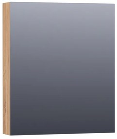 Saniclass Dual Spiegelkast - 60x70x15cm - 1 linksdraaiende spiegeldeur - MFC - old castle 7260