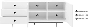 Goossens Basic Dressoir Verona, 2 deuren 3 laden