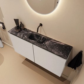 Mondiaz Ture DLux toiletmeubel 100cm linen met wastafel lava midden zonder kraangat