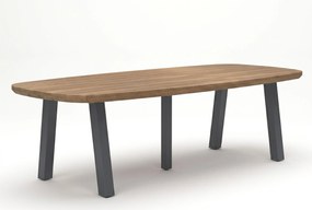 Dining Tuintafel rechthoekig 300 x 100 cm antracite Grijs Falcon/Glasgow