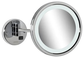Geesa Mirror Scheerspiegel LED-verlichting 1 arm 3x vergrotend ø 215 mm Chroom 911088