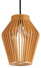 Houten Design Hanglamp, E27 Fitting, â20cm, Naturel