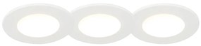QAZQA Buitenlamp Set van 3 inbouwspots wit incl. LED 3000K 4W IP65 - Blanca Modern IP65 Buitenverlichting rond Lamp
