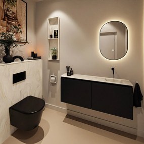 Mondiaz Ture DLux toiletmeubel 120cm urban met wastafel ostra rechts zonder kraangat