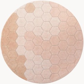 Wasbaar rond katoenen kindervloerkleed Honeycomb
