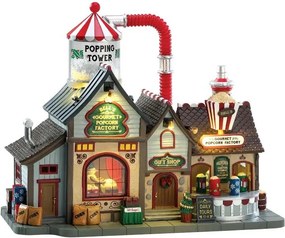Lemax - 'Bell's Gourmet Popcorn Factory' - Verlicht gebouw met animatie &amp; muziek/geluid - Inclusief adapter