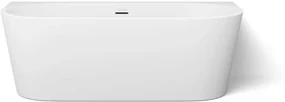 Looox Cool half vrijstaand bad 170x80x57cm mat wit