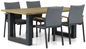 Tuinset 4 personen 180 cm Aluminium/Textileen /Aluminium/textileen Wit Lifestyle Garden Furniture Brandon/Talai
