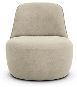 Draaifauteuil van linnenfluweel, Rosebury, ontwerp Emmanuel Gallina