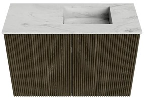 Mondiaz Joya DLux 60cm toiletmeubel shadow met wastafel faye rechts 1 kraangat opalo