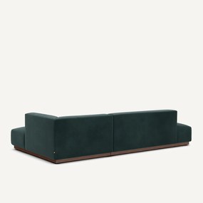 Rechter hoekbank XL in fluweel, Jacopo