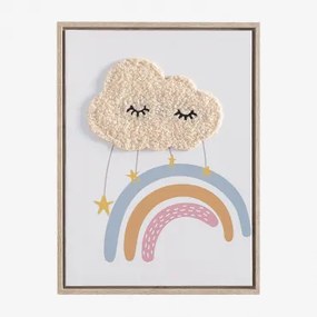 Decoratief Schilderij 30x40 Cm Met Textieltextuur Timoty Kids Veelkleurig Soft - Sklum
