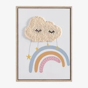 Decoratief Schilderij 30x40 Cm Met Textieltextuur Timoty Kids Veelkleurig Soft - Sklum