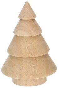 Kerstboom naturel, hout, 12 cm