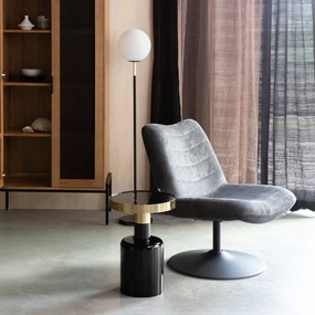 Zuiver Bubba Donkegrijze Draaifauteuil Retro
