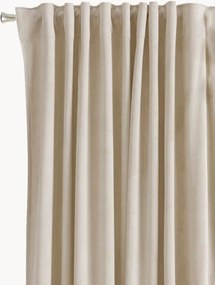 Fluwelen dim-out multibandgordijnen Nora, 2-delig, B 140 cm